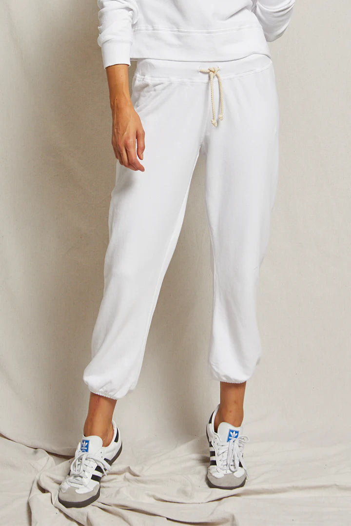 Perfect White Tee's Toni French Terry Jogger in White