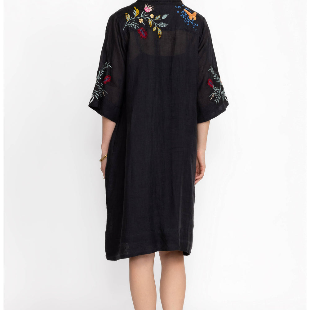 
                      
                        Johnny Was Indalo Henley Kimono Sleeve Dress - Black
                      
                    