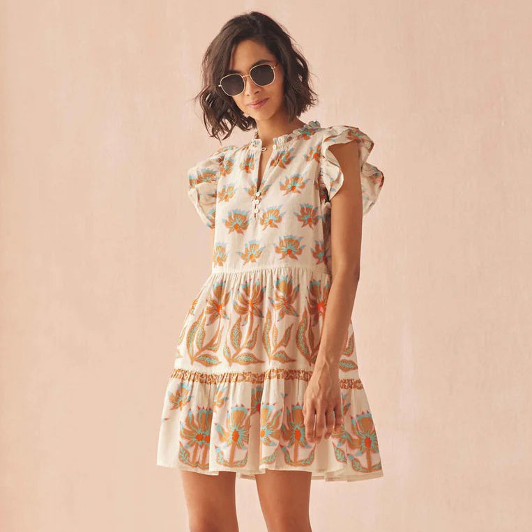 OMIKA Wilora Mini Dress in Adya Guava