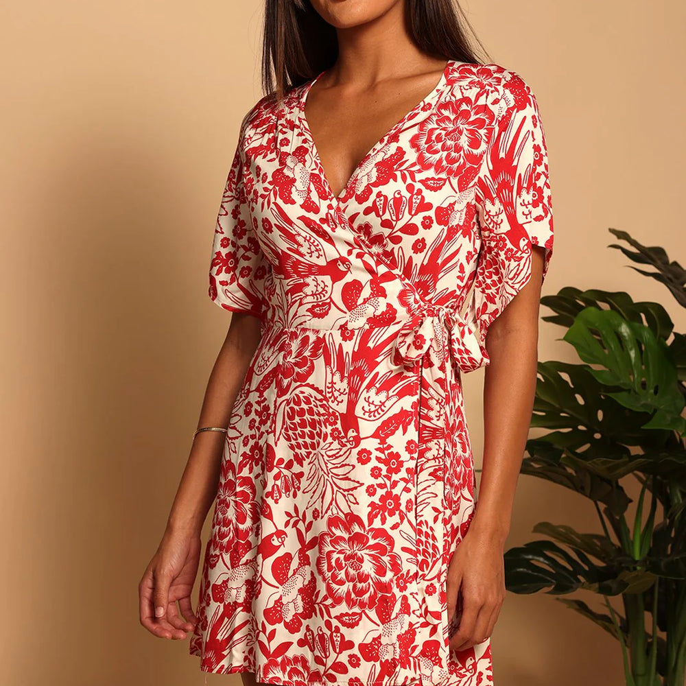 
                      
                        The Ruby Blossom Monterey Wrap Dress by Shore
                      
                    