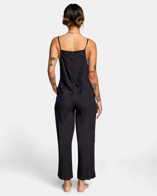Back view of the True Black Zula Jumper Coverup by RVCA