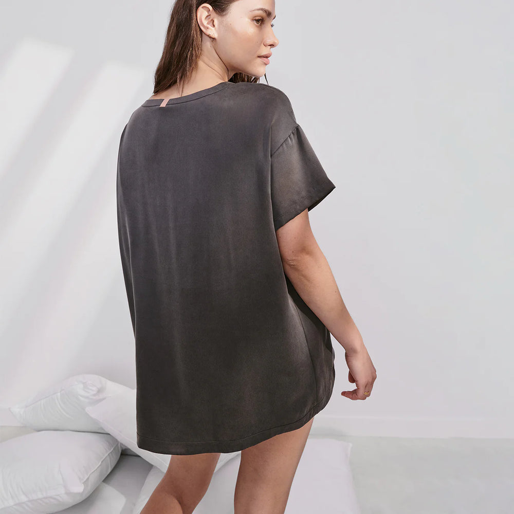 LUNYA Washable Silk Tee Set - Meditative Grey