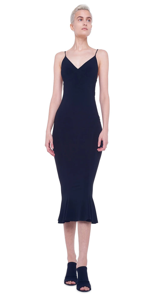 Load image into Gallery viewer, Norma Kamali Slip Fishtail Dress - Black
