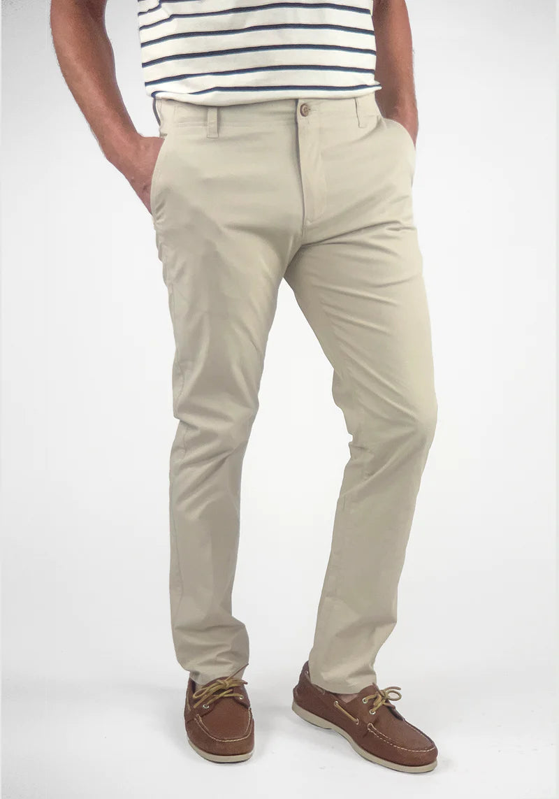 Tailor Vintage Airotec® Lightweight Cotton/Nylon Chino Pants - Summer Khaki