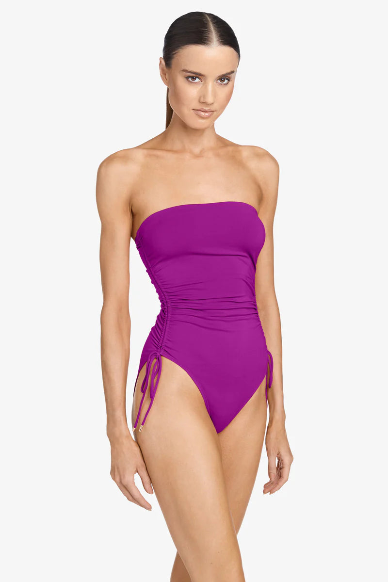 Robin Piccone Aubrey Bandeau One Piece Swimsuit - Bougainvillea