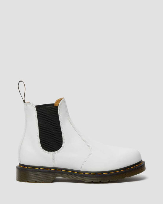 Load image into Gallery viewer, Dr. Martens 2976 Yellow Stitch Smooth Leather Chelsea Boots - White
