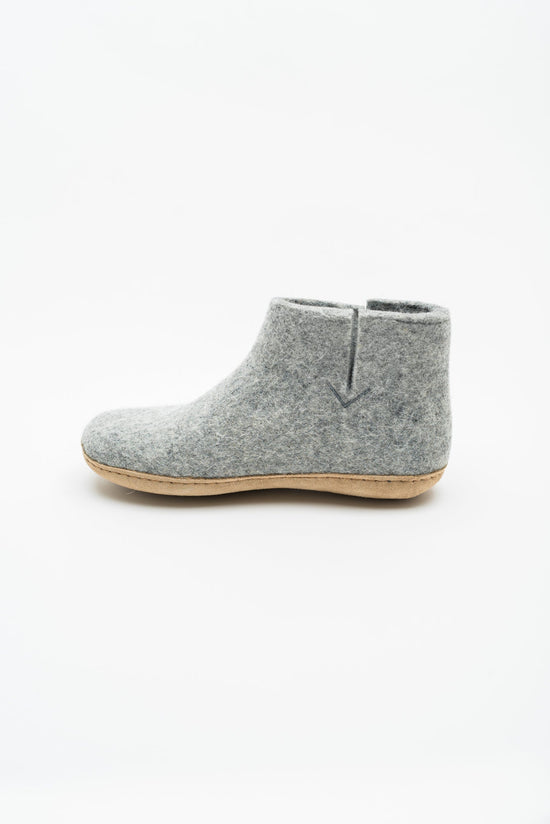 Glerups Low Boot with Leather Sole - Grey