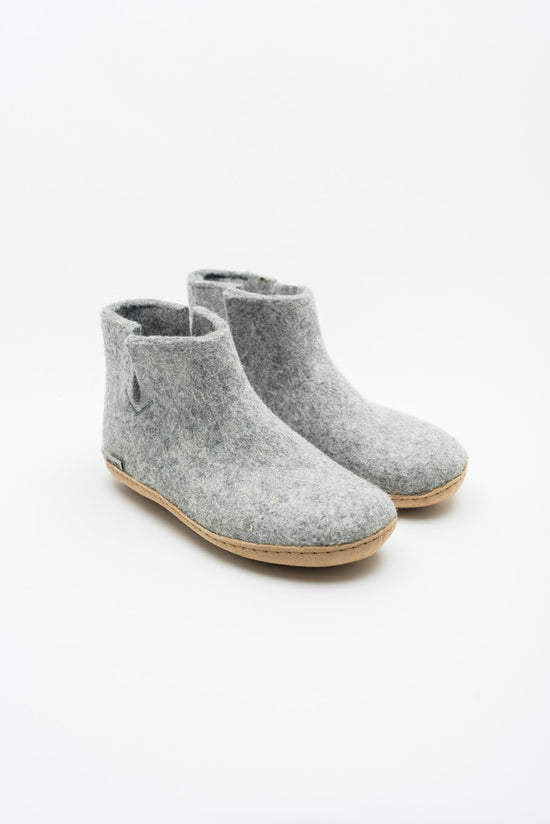 Glerups Low Boot with Leather Sole - Grey