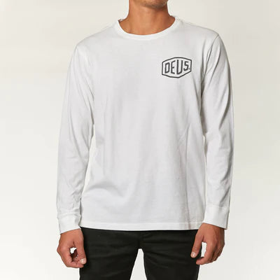 Load image into Gallery viewer, DEUS Venice Address Long Sleeve Tee - White

