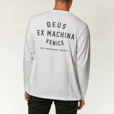 DEUS Venice Address Long Sleeve Tee - White