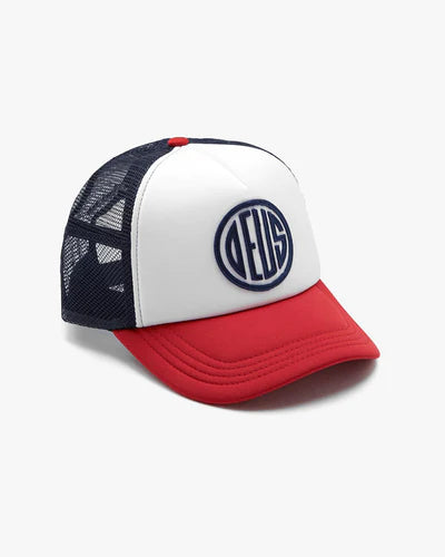 DEUS Pill Trucker Hat - Red/Navy