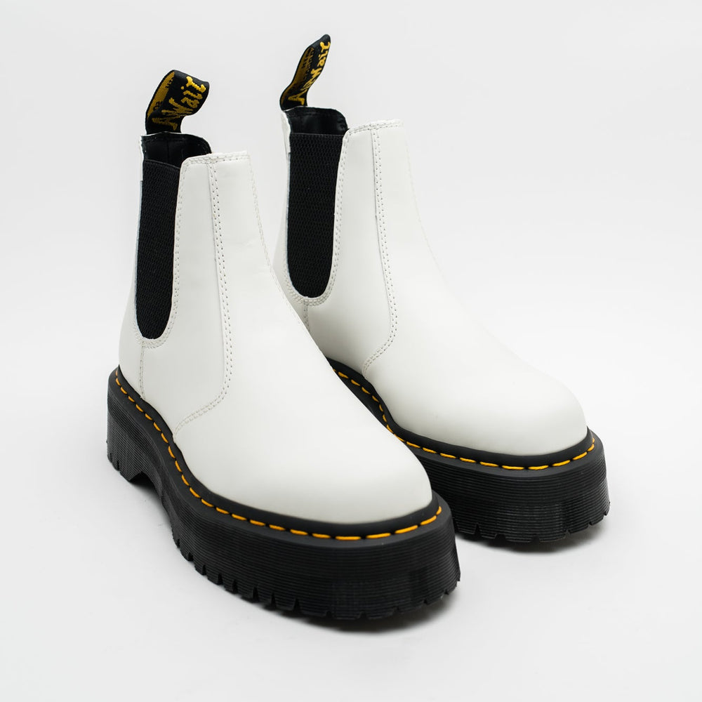 Dr. Martens 2976 Quad Platform Chelsea Boots - White