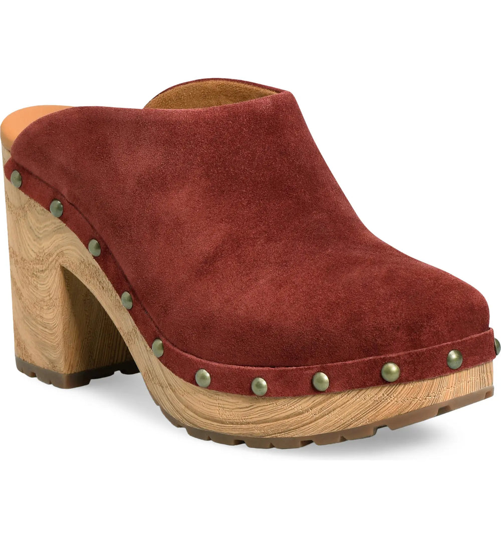 Kork-Ease Sudbury Clog - Dark Red Suede