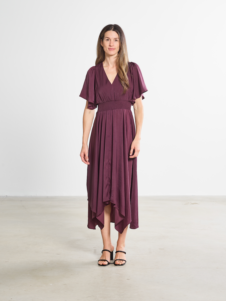 The Diana Dress by Harbour Thread in Maroon