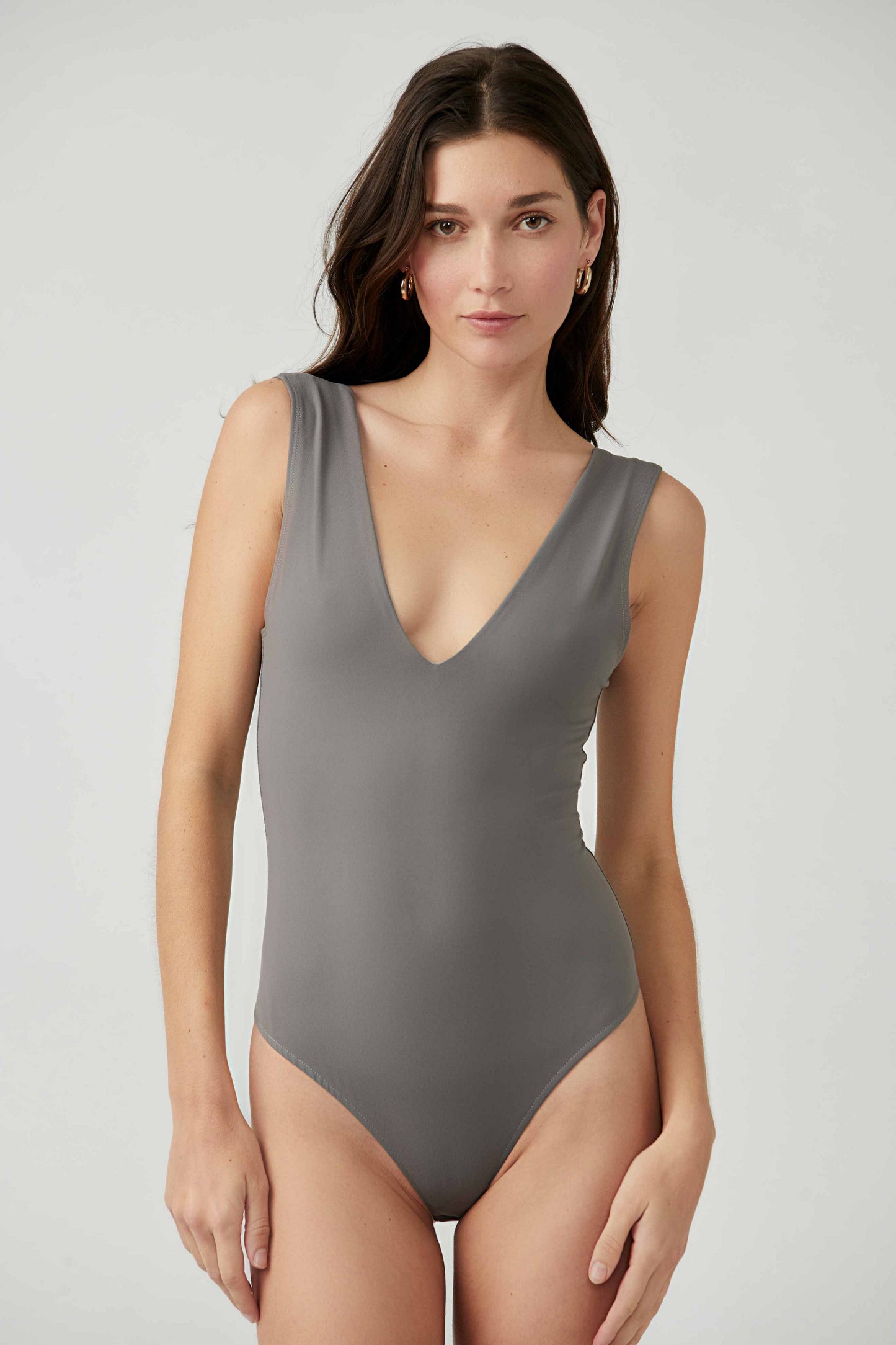 Load image into Gallery viewer, Free People Keep It Sleek Bodysuit - Charcoal
