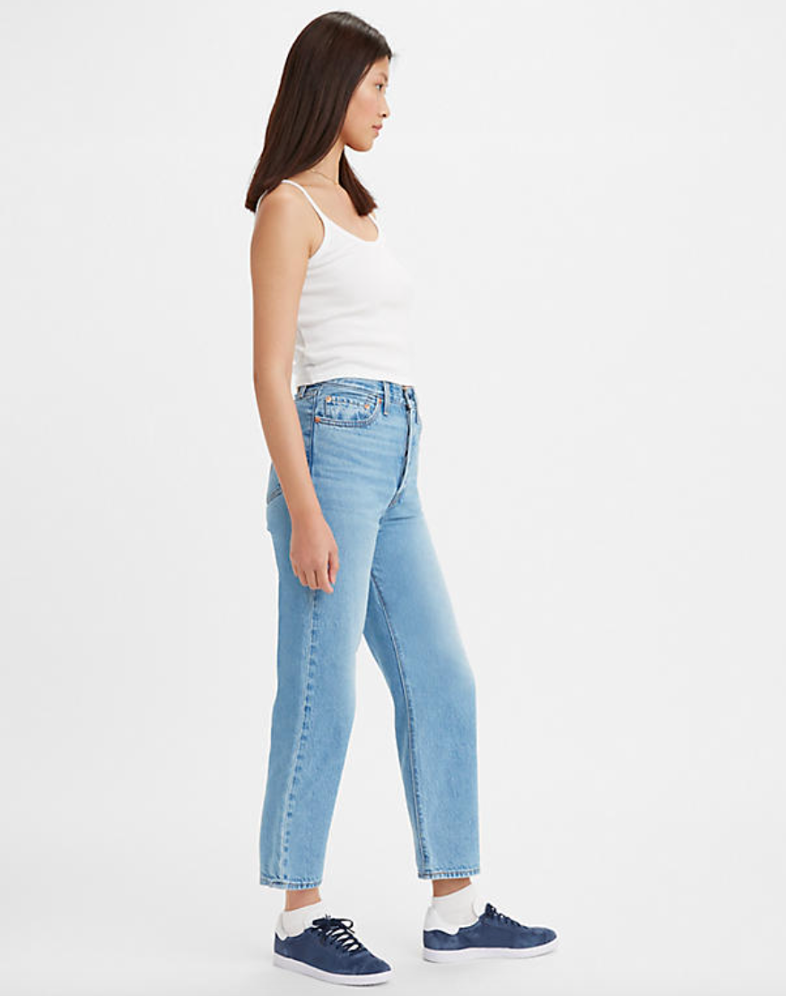 Levi's Ribcage Straight Ankle Jeans - Worn In Light Indigo