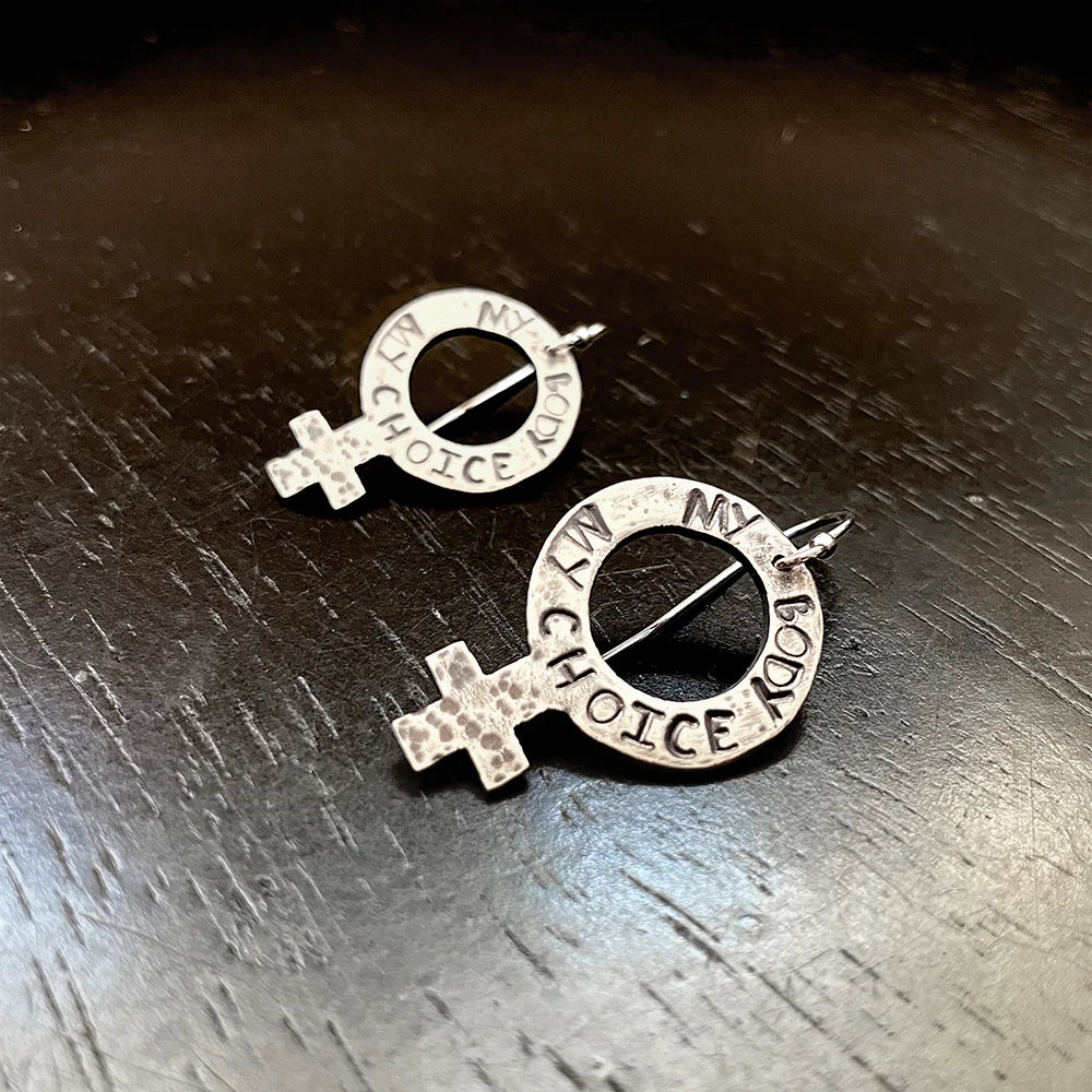 Jennifer Kahn My Body My Choice Earrings - Sterling Silver