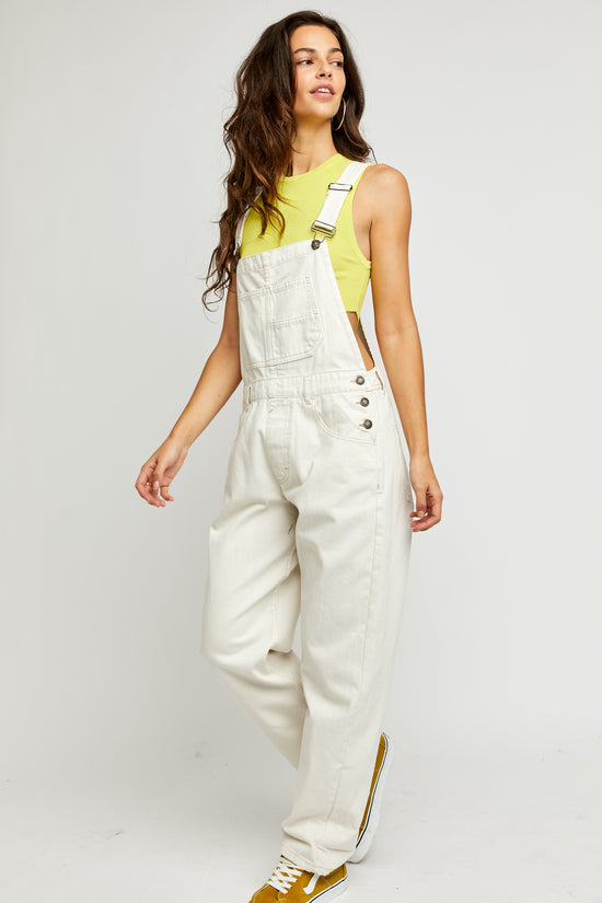 Free People Ziggy Denim Overall - Parchment