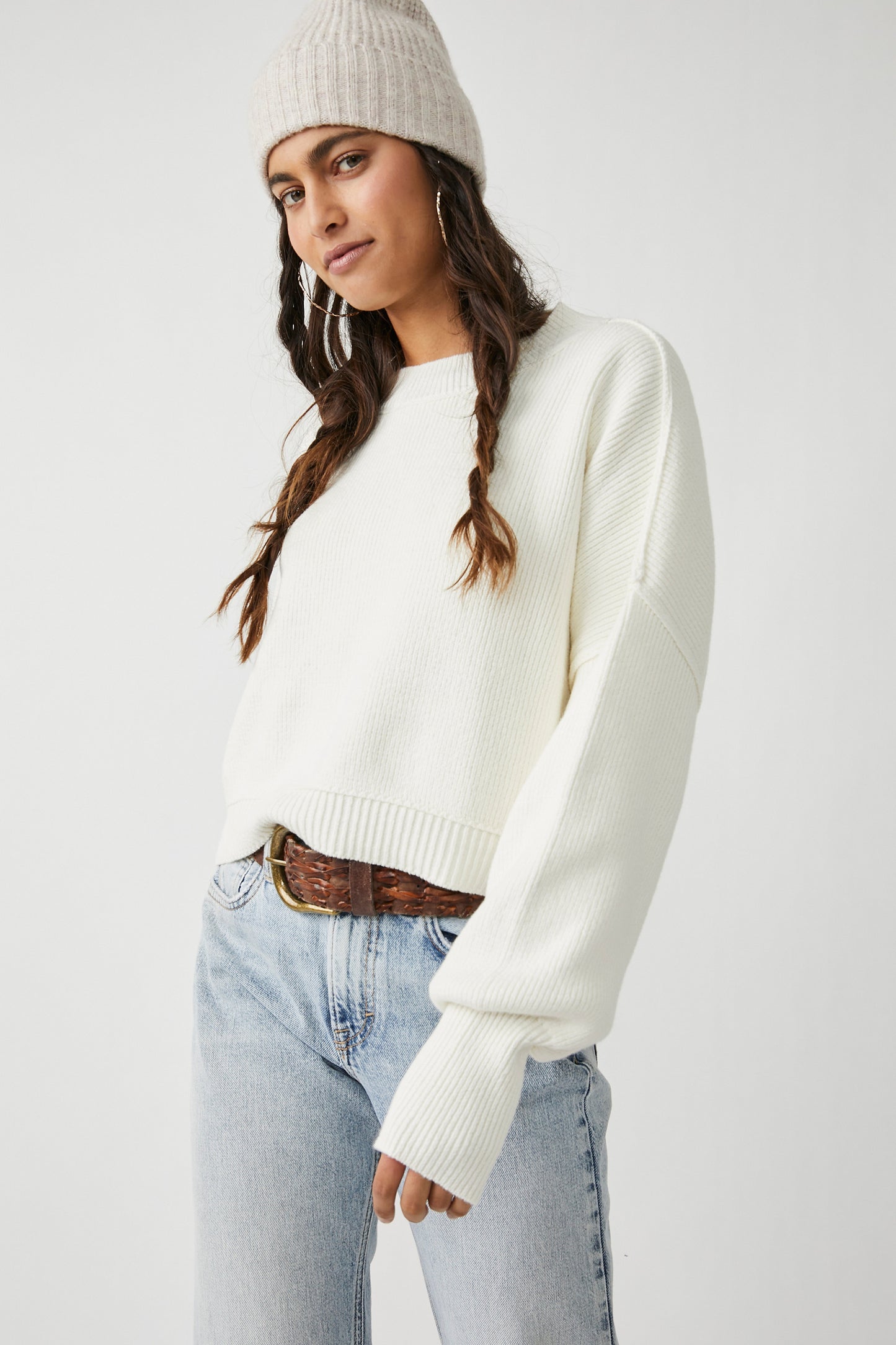 Load image into Gallery viewer, Free People Easy Street Crop Pullover - Moonglow

