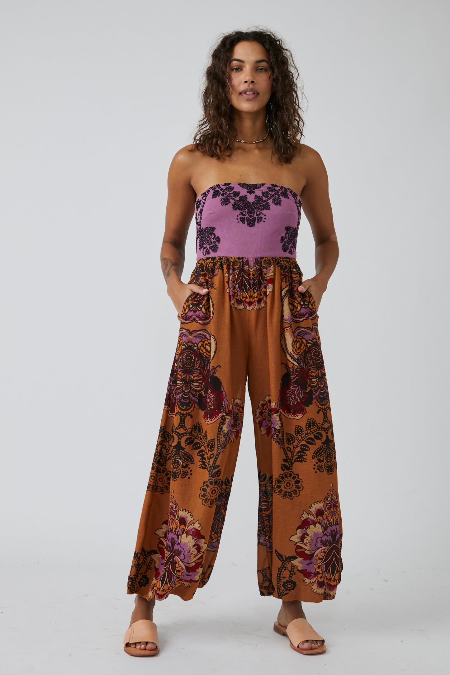 Load image into Gallery viewer, Free People Indio Sun Jumpsuit - Golden Combo
