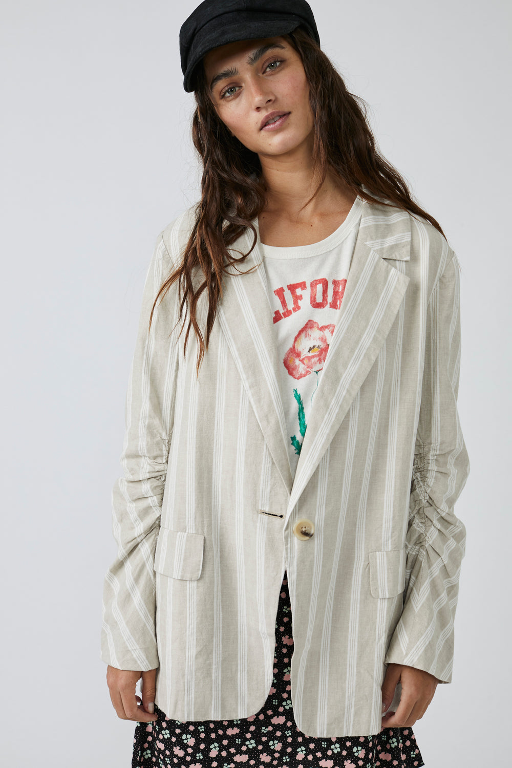 Free People Fern Blazer - Dusty Beige