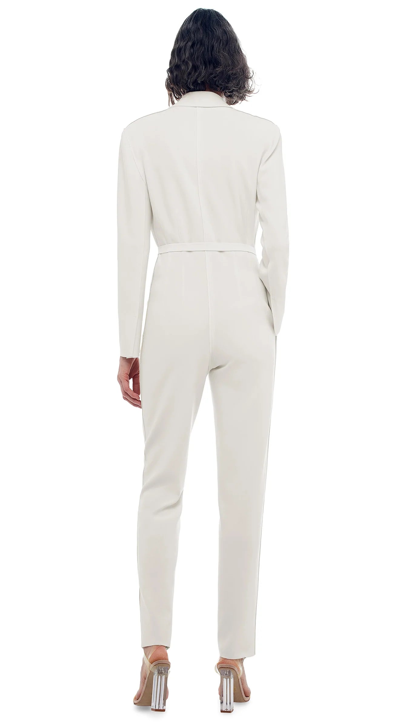 Norma Kamali Single Breasted Jumpsuit - Snow White