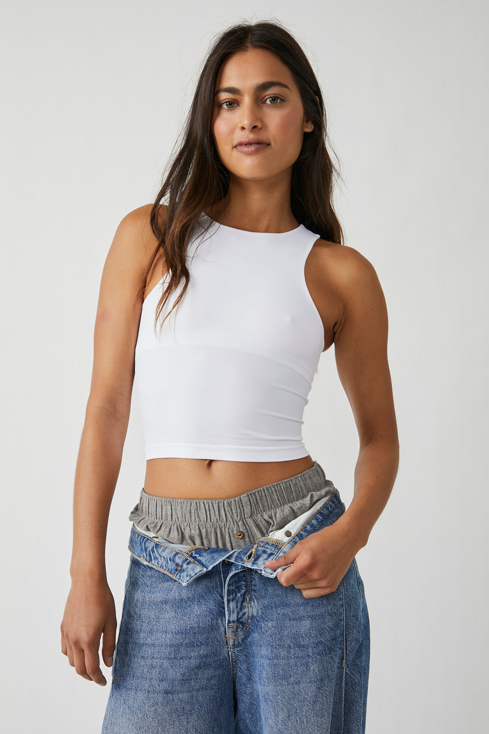 Free People Clean Lines Cami - White