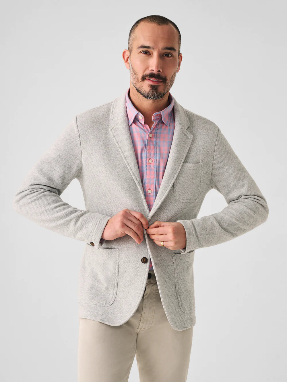 Faherty Men's Inlet Knit Blazer - Heather Grey