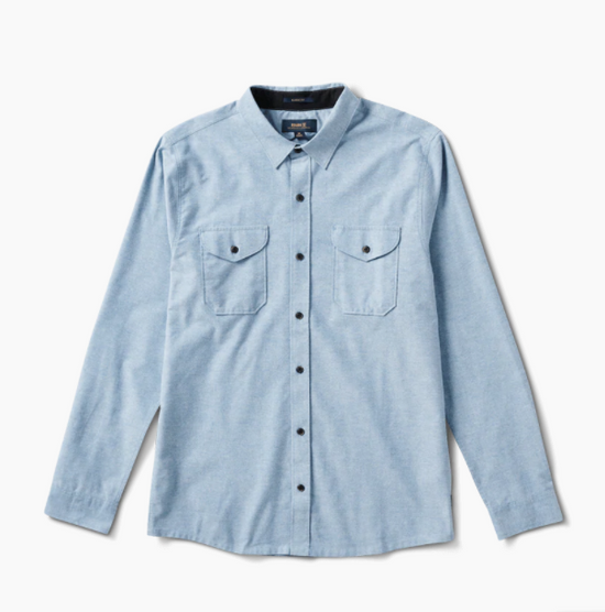 Roark Well Worn Long Sleeve Button Up Shirt - Blue