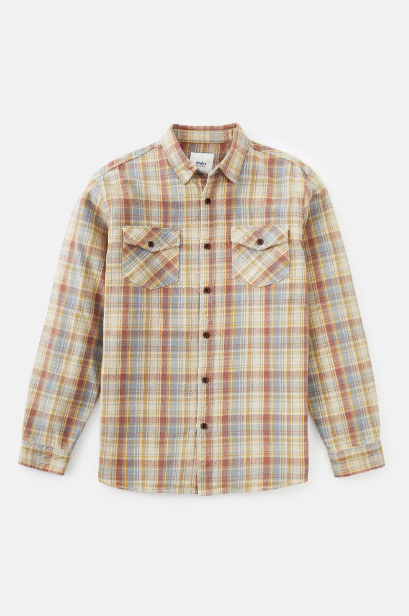 Load image into Gallery viewer, Katin Fred Flannel Shirt - Rice Paper
