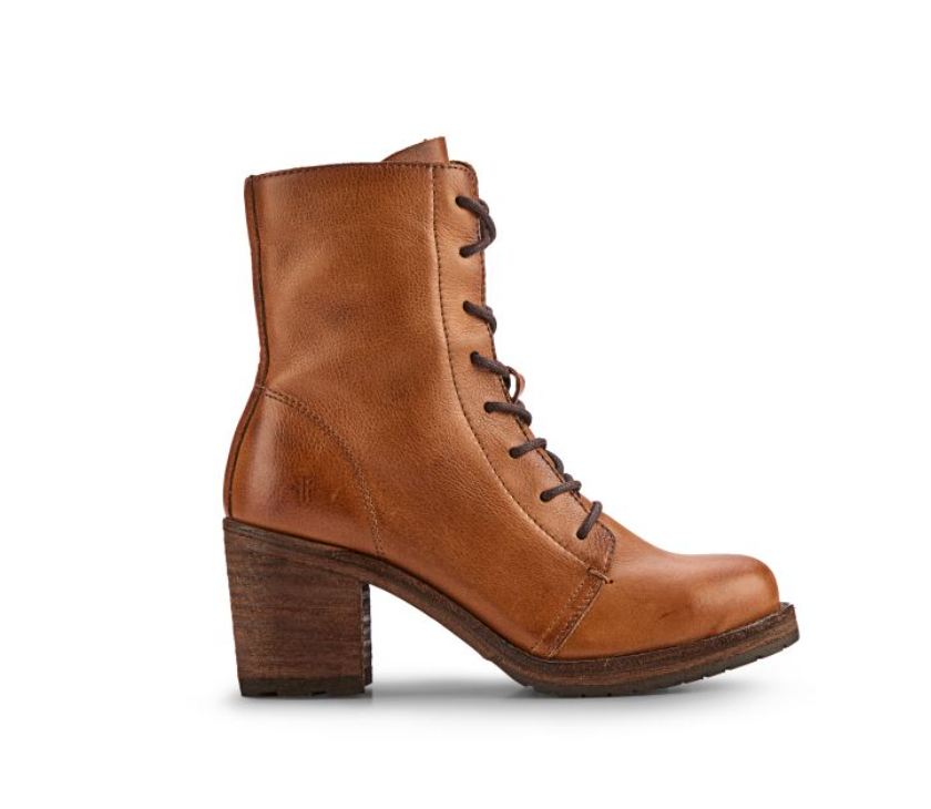 
                      
                        women's brown leather heeled combat boots
                      
                    