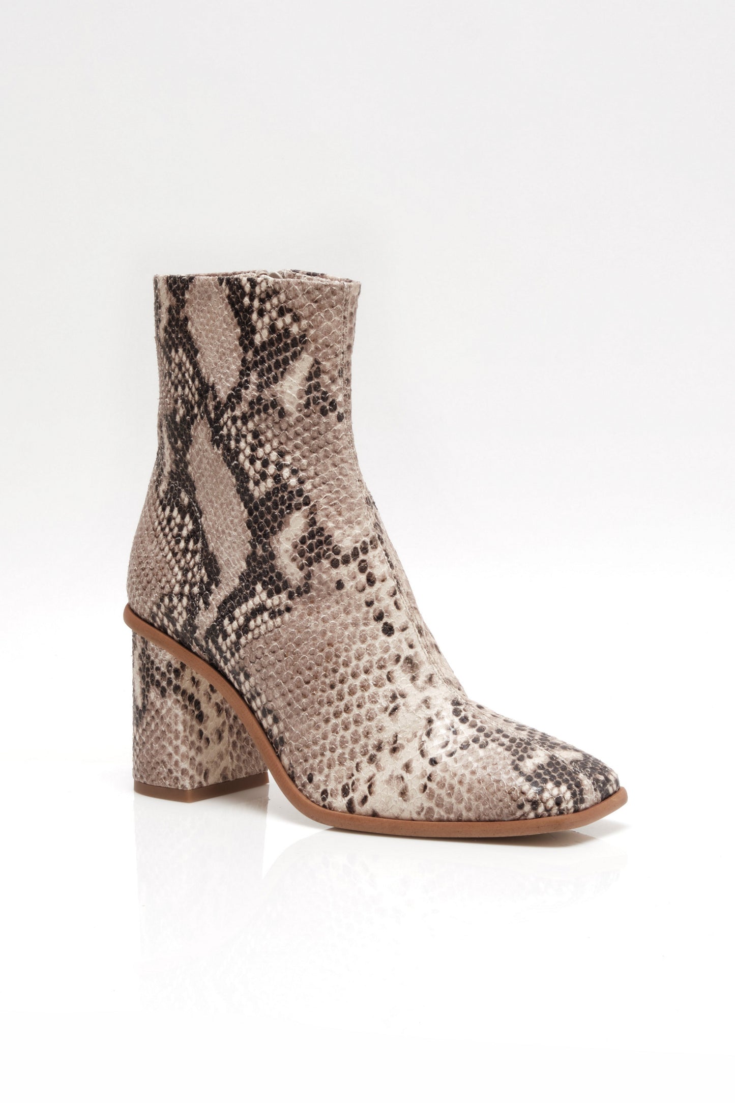 snake print ankle boot