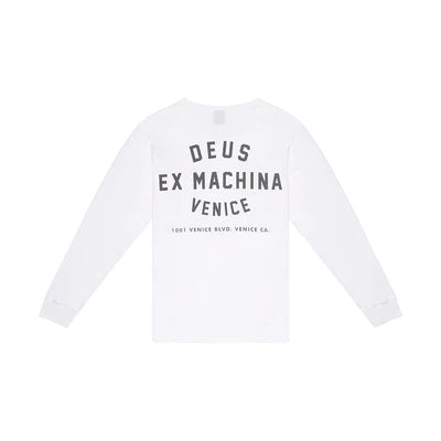 Load image into Gallery viewer, DEUS Venice Address Long Sleeve Tee - White
