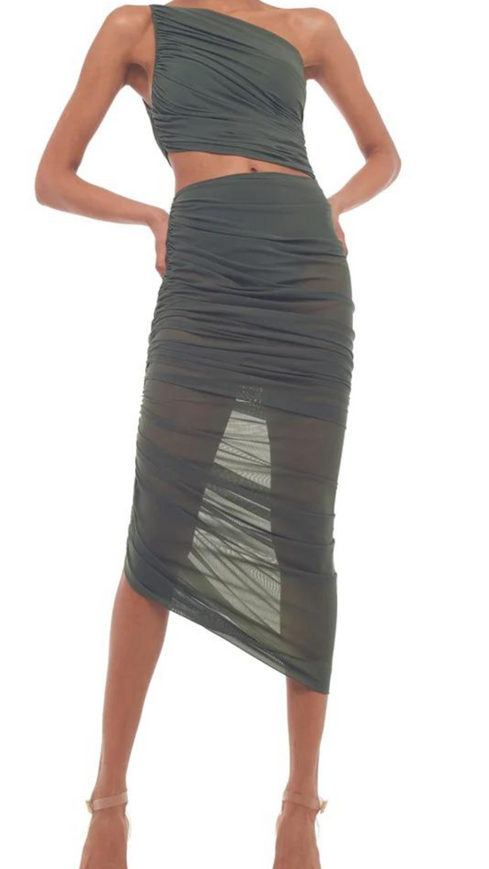 Load image into Gallery viewer, Norma Kamali Diana Long Skirt - Celadon
