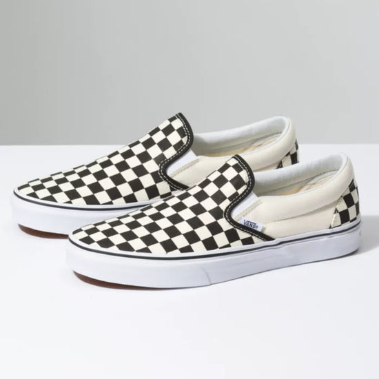 Vans Women's Classic Slip-On Sneaker - Black/White Checkerboard