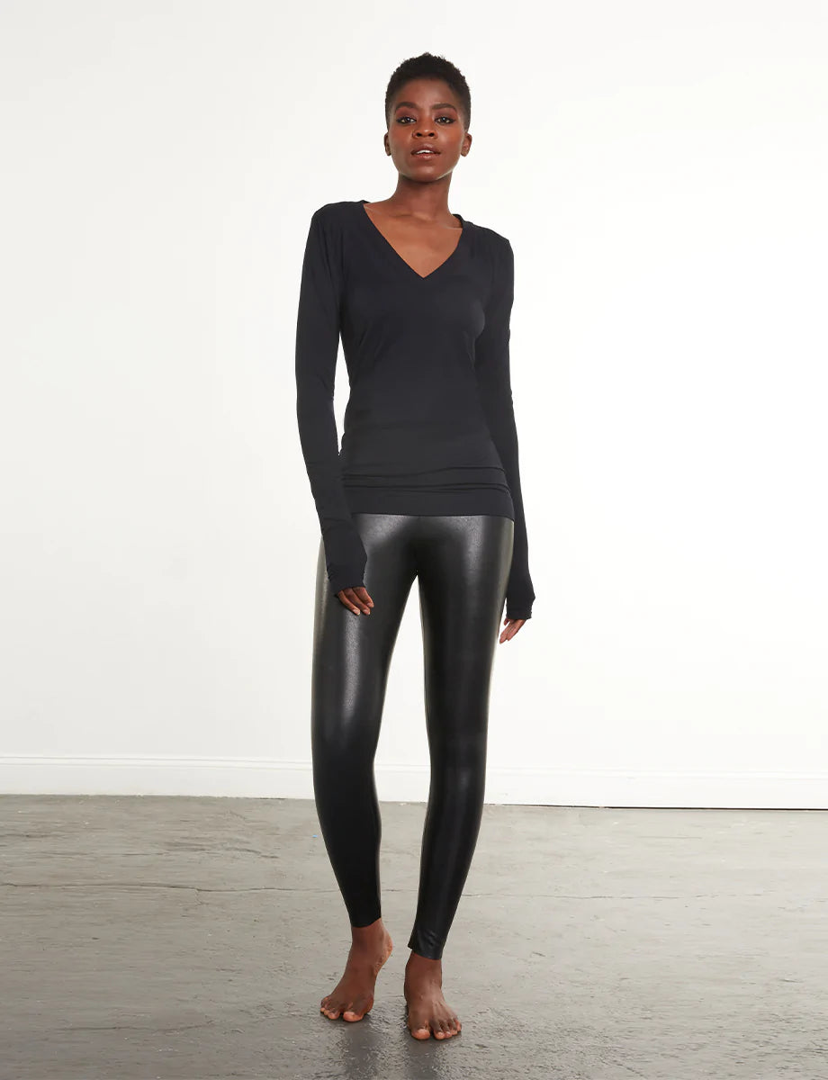 Vegan leather leggings