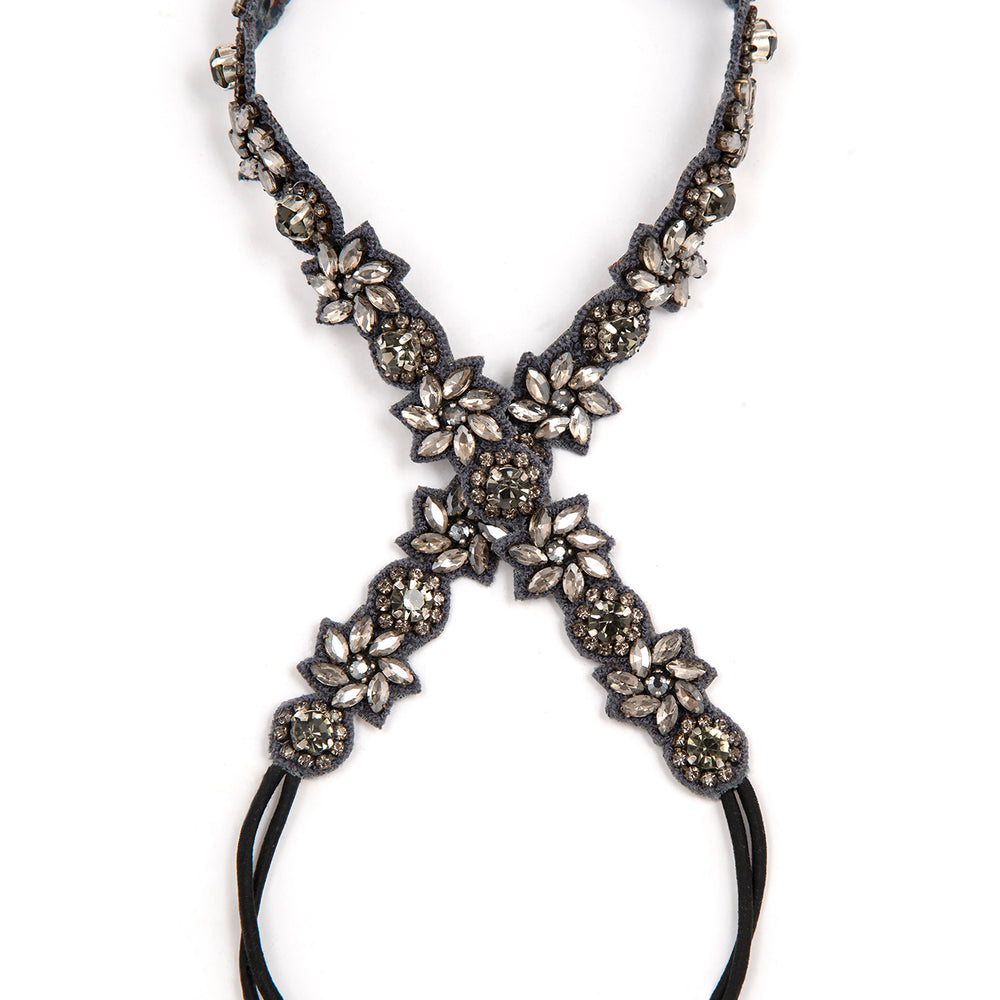 Deepa Gurnani Wrenly Headband - Gunmetal