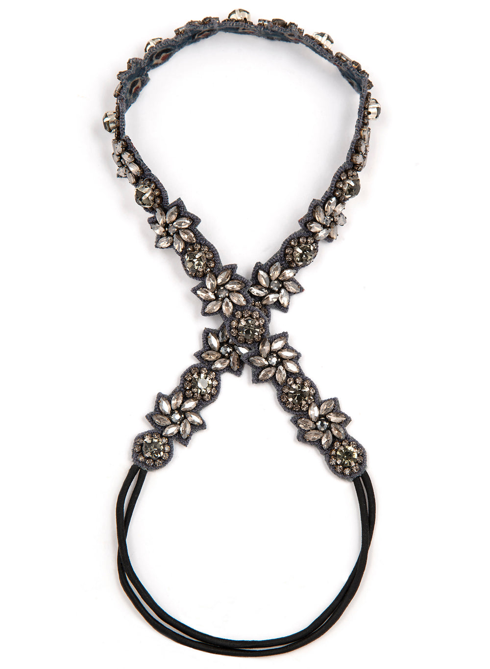 Deepa Gurnani Wrenly Headband - Gunmetal