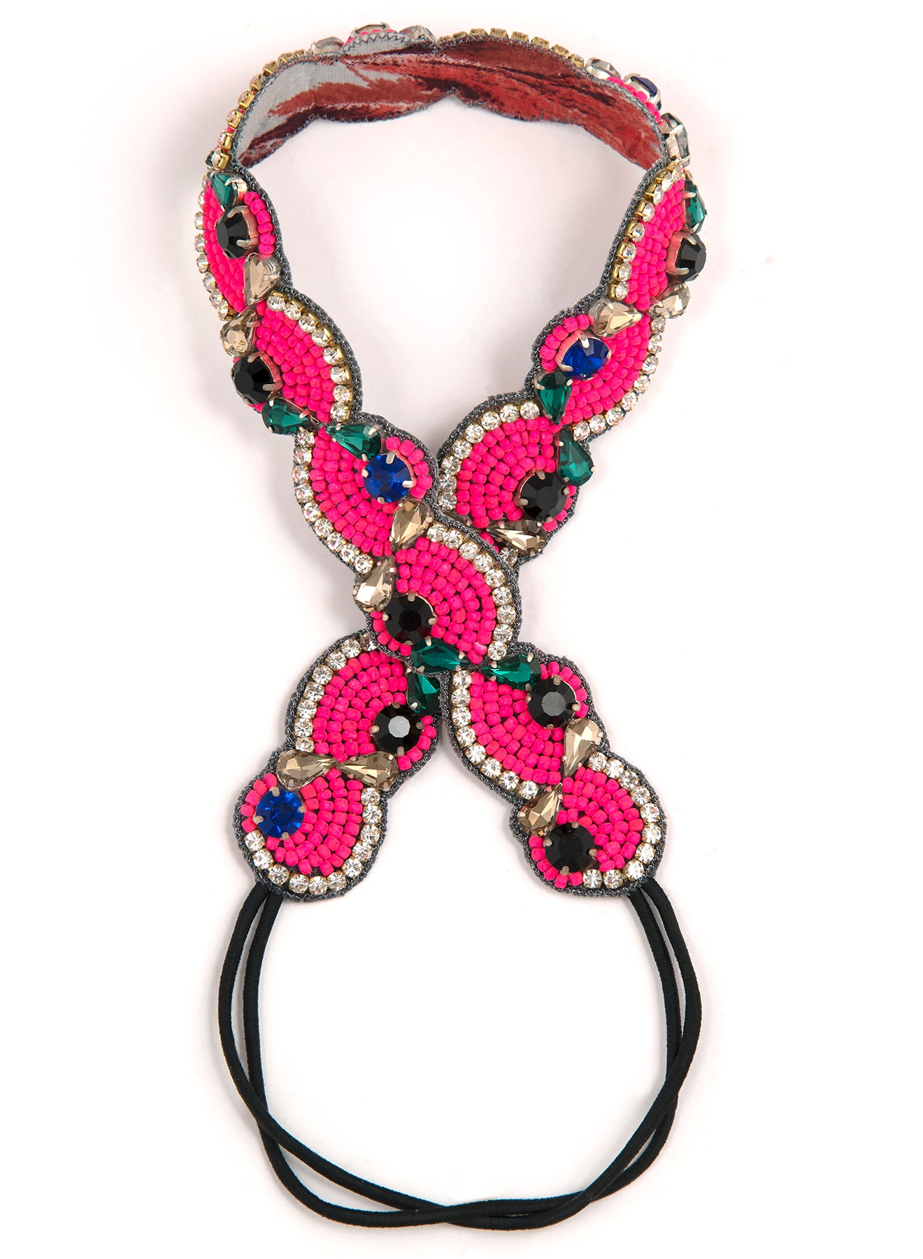 Deepa Gurnani Montana Headband - Fluorescent Pink