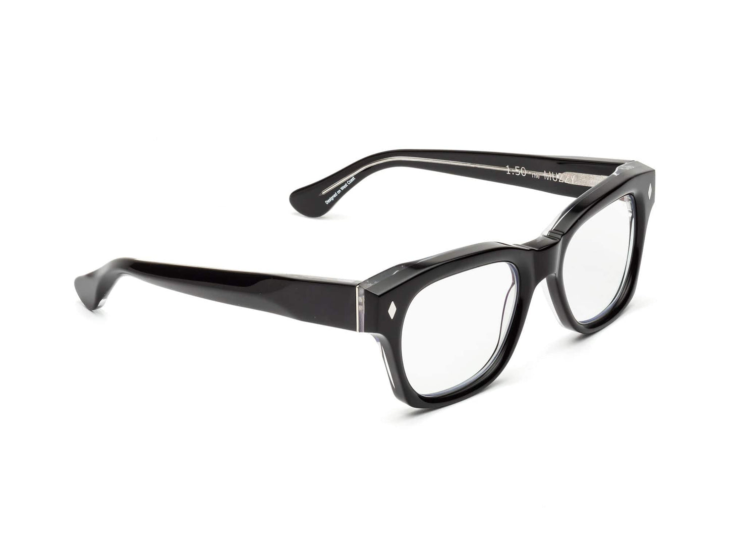 CADDIS Muzzy Reading Glasses - Gloss Black/Vodka