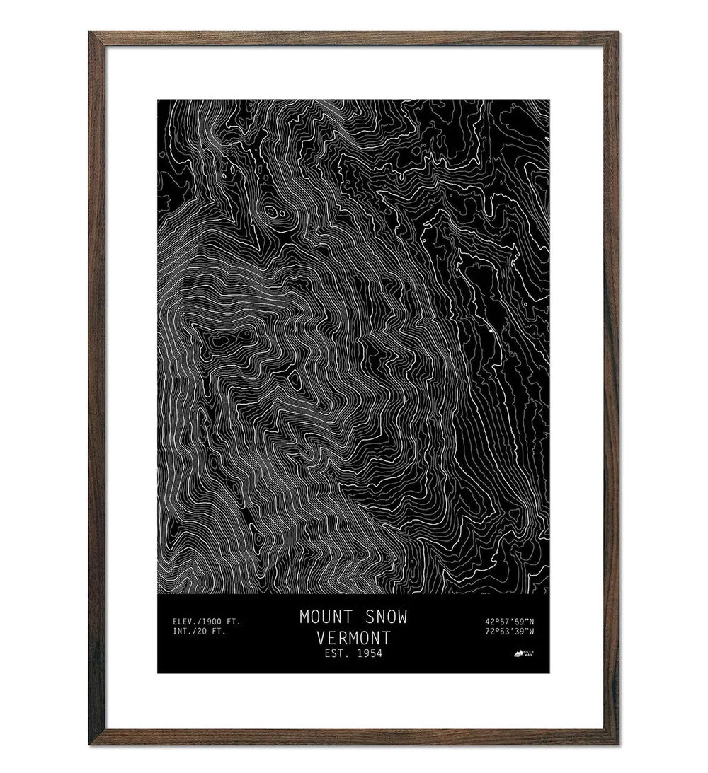 Mount Snow Print - Black & White