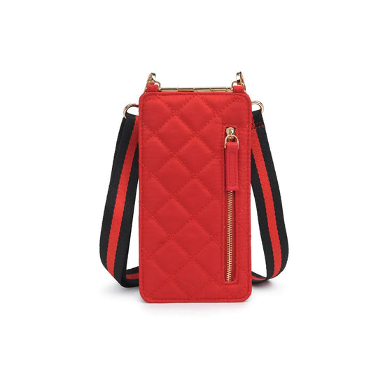 Sol and Solene Duality Quilted Cell Phone Crossbody - Red