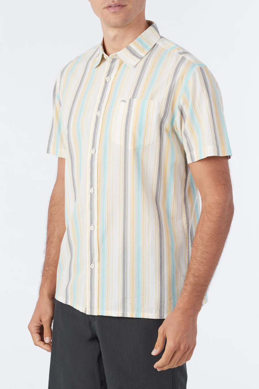 O'Neill OG Eco Stripe Short Sleeve Shirt - Cream