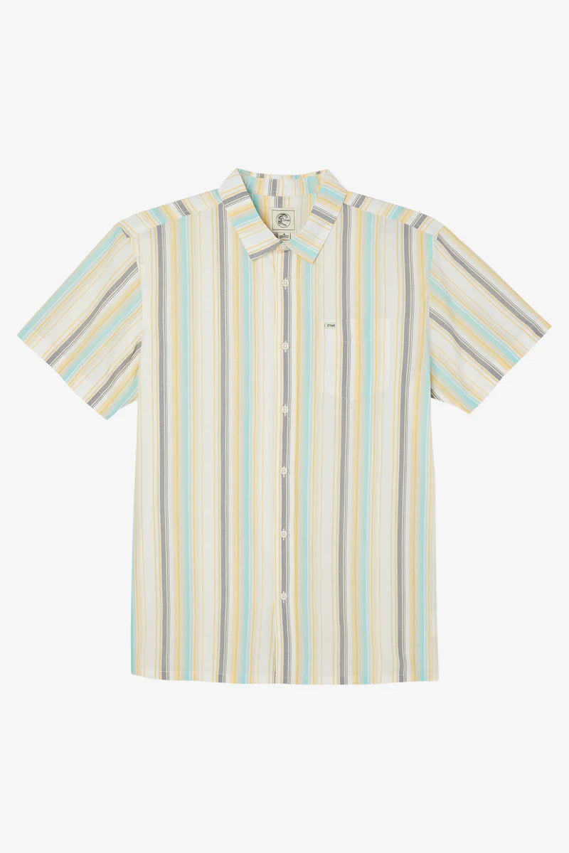 Load image into Gallery viewer, O&amp;#39;Neill OG Eco Stripe Short Sleeve Shirt - Cream
