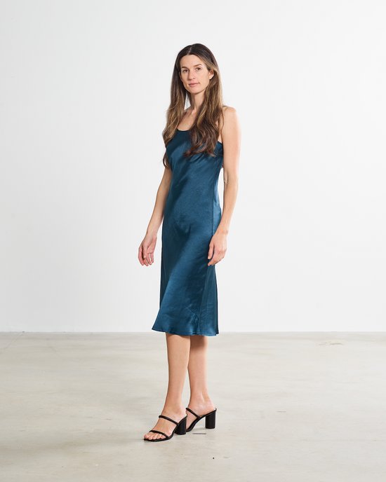 The Sawyer Dress in Deep Teal from Harbour Thread private label burlington vt